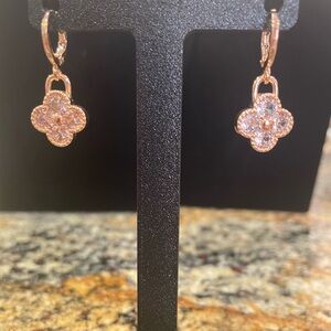 Rose Gold Clover Earrings